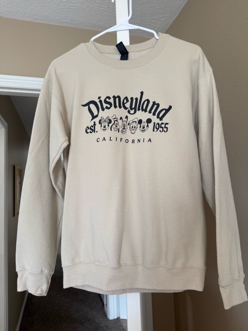 Disneyland California Beige Crewneck Sweatshirt